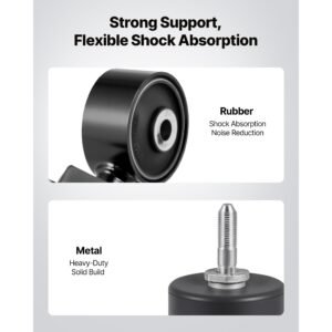 engine and transmission motor mount kit replacement, set of 4, compatible with 2007–2011 toyota camry 2.4l l4, replace oe# a62009, a4207, a4211, a4274, secure support