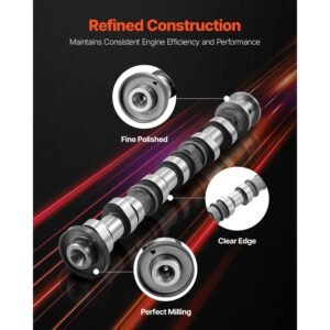 engine camshaft, 5184380af 05184380ah 5184380ad 5184380ae 5184380ag cam replacement, for 2011 2015 jeep grand cherokee, 2011 2014 dodge avenger, 2013 2018 ram 1500, 3.6l