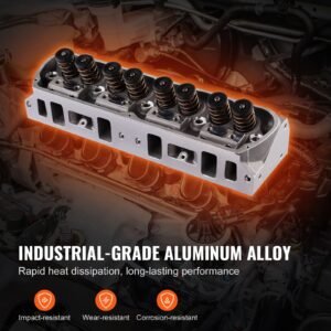 engine cylinder head assembly replacement, aluminum engine cylinder head, compatible with small block ford engines, sbf gt40/ 289 / 302/ 351w, ford mustang, gt40