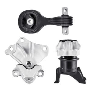 Engine Motor Mount and Transmission Mount Kit Replacement, Set of 3, Compatible with 2012–2013 Honda Civic 1.8L Coupe, Replace OE# A65048, A65021, A65087, Secure Support