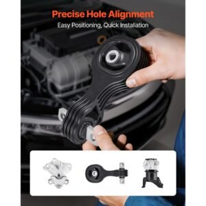 engine motor mount and transmission mount kit replacement, set of 3, compatible with 2012–2013 honda civic 1.8l coupe, replace oe# a65048, a65021, a65087, secure support