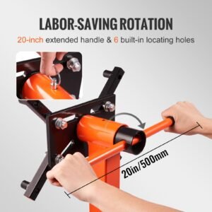 engine stand, 1500 lbs (3/4 ton) rotating engine motor stand with 360 degree adjustable head, cast iron folding motor hoist dolly, 5 caster, 4 adjustable arms, for vehicle maintenance