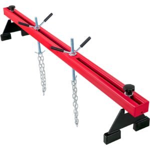 engine support bar 1100 lbs capacity engine transverse bar engine hoist 2 point lift holder hoist dual hooks, engine hoist keeps engine stable for home garages & auto repair shop