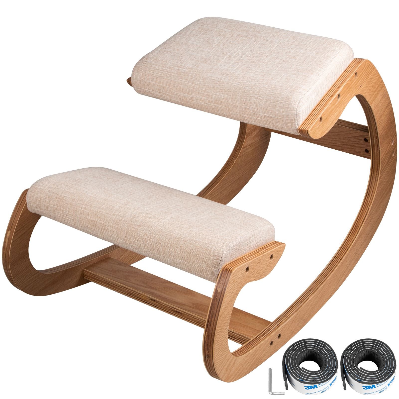 ergonomic kneeling chair heavy duty better posture kneeling stool office chair home for body shaping relieveing stress meditation desk computer kneeling stool chair