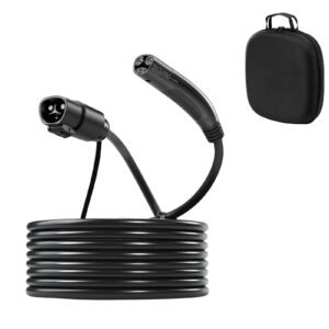 EV Charger Extension Cable for Tesla, 48Amp 40 ft Max 240V 11.52 kW with NACS Plug, EV Extension Cord for Level 1/2 Tesla Mobile/Wall Connector/Destination Charger, Model Y/X/3/S, Carrying Bag
