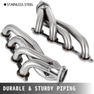 exhaust header set 1 3/4" exhaust turbo headers, stainless steel exhaust manifold headers, shorty engine conversion ls swap exhaust headers for chevy ls1 ls2 ls3 ls6 ls10 suv/truck car
