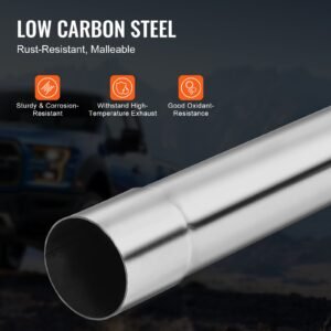 exhaust kit, 16pcs, diy universal galvanized steel exhaust kit with slip fit joint & large exhaust tube, rust proof exhaust pipe for exhaust system, fit for garage/auto repair store/4s store