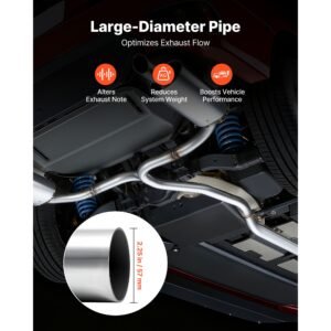 exhaust pipe, 8 pcs 2.25 inch mild steel diy custom exhaust tubing straight & u bend kit with 90 & 135 degree pipes, galvanized surface finish, universal fit for truck, sedan, sports car, suv