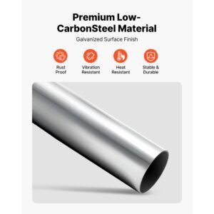 exhaust pipe, 8 pcs 2.25 inch mild steel diy custom exhaust tubing straight & u bend kit with 90 & 135 degree pipes, galvanized surface finish, universal fit for truck, sedan, sports car, suv