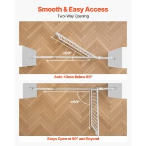 extra tall pet gate for cats, 29 41 in adjustable width, 56 in high dog gate, with pressure mount kit and wall mount kit, 1.3 in narrow bar spacing, for stairs, doorways, and house, white