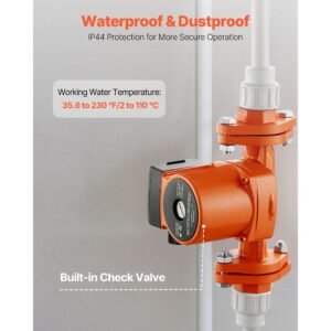 f 007 f5 71fc cast iron circulator pump, 23 gpm, ac 120v 16 ft hot water recirculating circulation pump, 1 inch flange connection, 3 speed adjustment, quiet operation, for home heating system