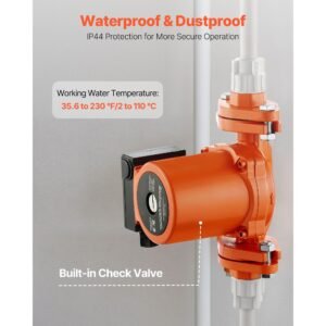 f 009 bf5 j cast iron circulator pump, 17 gpm, ac 120v 35 ft hot water recirculating circulation pump, 3/4 inch flange connection, 3 speed adjustment, quiet operation, for home heating system