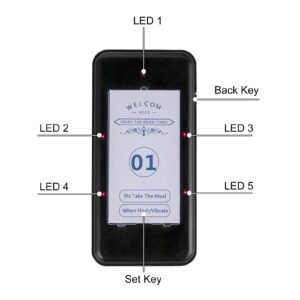 f103 restaurant pager system 20 pagers, max 98 beepers wireless calling system, touch keyboard with vibration, flashing and buzzer for church, nurse,hospital & hotel