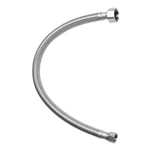 faucet hose connector, 16 inch length, 3/8 inch comp x 1/2 inch fip 10 pack braided stainless steel faucet supply line, faucet hose connects kitchen bathroom sink to water supply, certified safe
