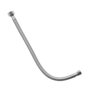 faucet hose connector, 16 inch length, 3/8 inch comp x 1/2 inch fip 10 pack braided stainless steel faucet supply line, faucet hose connects kitchen bathroom sink to water supply, certified safe