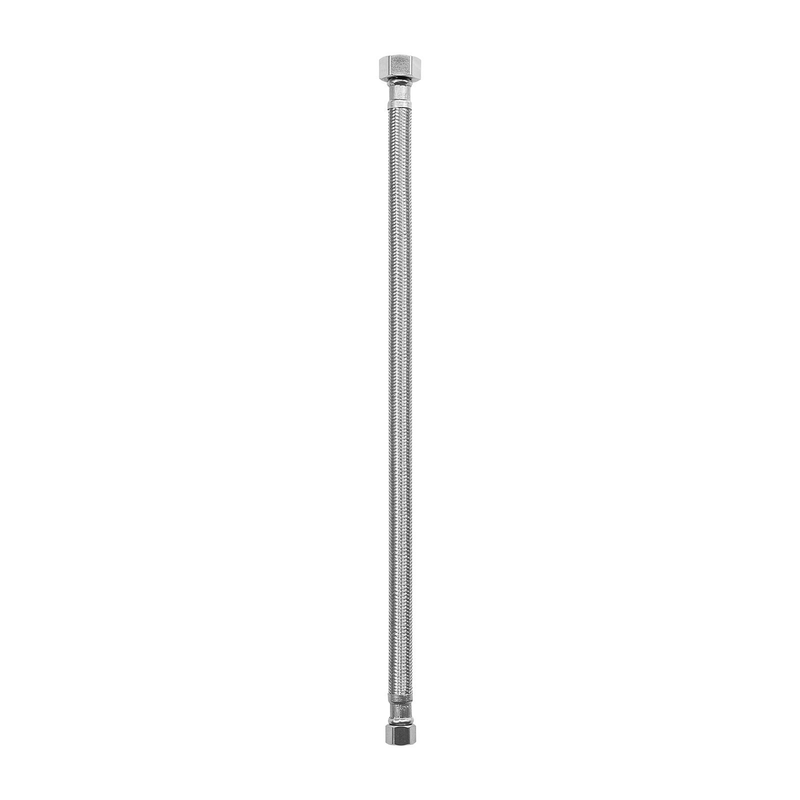 faucet hose connector, 16 inch length, 3/8 inch comp x 1/2 inch fip 10 pack braided stainless steel faucet supply line, faucet hose connects kitchen bathroom sink to water supply, certified safe