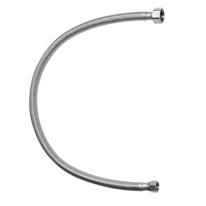 Faucet Hose Connector, 24-Inch Length, 3/8 Inch Comp x 1/2 Inch FIP 2-Pack Braided Stainless Steel Faucet Supply Line, Faucet Hose Connects Kitchen Bathroom Sink to Water Supply, Certified Safe