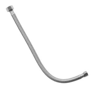 faucet hose connector, 24 inch length, 3/8 inch comp x 1/2 inch fip 2 pack braided stainless steel faucet supply line, faucet hose connects kitchen bathroom sink to water supply, certified safe
