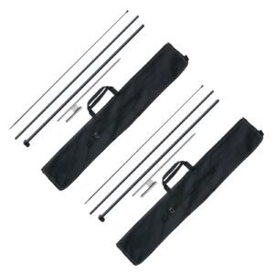 Feather Flag Pole Kit, 2 Packs Swooper Flag Pole 12.7 ft, Sign Flag Poles for Business Advertising Flags Outdoor, with Ground Stakes and A Carrying Bag (Flag Not Included)