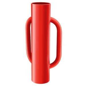 fence post driver with handles, 2.7 in inner diameter t post pole pounder, 14lb heavy duty carbon steel hand post rammer, farm fencing hole digger for u channel, sign pole, wooden post, red