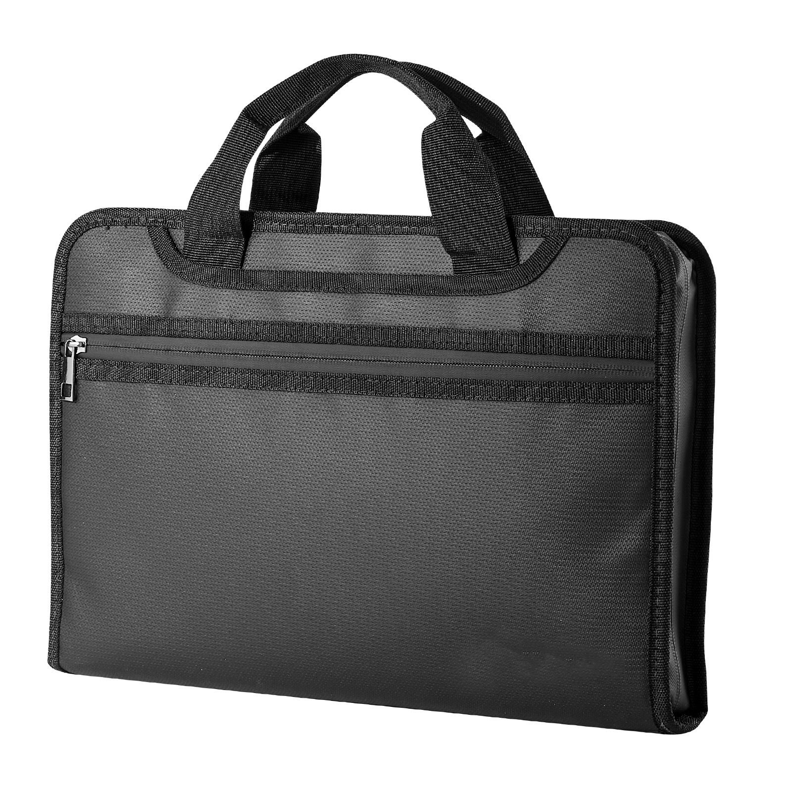 fireproof document bag, 1832 f heat insulated fireproof & waterproof bag, portable multi layer file storage security organizer home office travel use, for passports, important documents, files