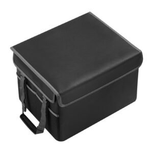Fireproof Document Box, 1832 F Heat Insulated Fireproof & Waterproof Box, Space-Saving and Foldable Design, Portable Home Office Travel File Organizer, for Passports, Important Documents, Files