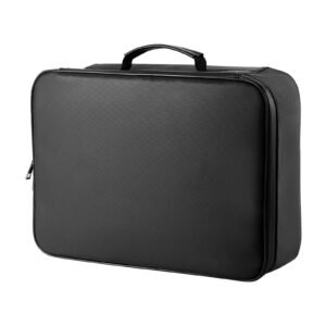 fireproof document box, 1832 fahrenheit heat insulated fireproof & waterproof box with lock, portable multi layer home office travel file storage organizer, for important documents, files