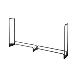firewood rack with waterproof cover, 8 ft outdoor firewood holder, 1/2 cord storage metal log holder, 660lb max weight capacity, top covered, powder coated wood storage rack for fireplace deck