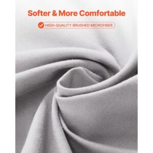 fitted sheet, 1 set of 2 pieces, twin size elastic fitted sheet with high quality microfiber, wear resistant & breathable twin fitted sheet with single sided brushing, fit for 15 in mattress