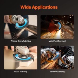 flap discs 40 grit, 4 1/2" x 7/8" flap discs for angle grinder, type 29 zirconia flap sanding disc, bevel type abrasive grinding wheels for deburring, rust removal, sanding, finishing (10 pack)