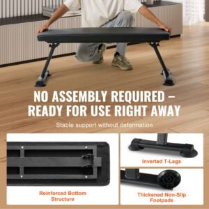 flat weight bench, foldable strength training bench, utility workout bench for full body workout, 1000 lbs press bench for home gym exercise, for multi purpose weight training and ab exercises