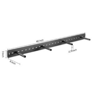 floating shelf bracket 1 pack, 230 lbs/104 kg weight capacity, 46x6.2x3 inch / 1168.4x157.4x76.2 mm, heavy duty hidden shelf brackets support, wall mounting invisible floating shelves bracket