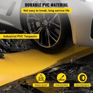 flood bag, 24 ft length x 12 in height, reusable pvc water diversion tubes, lightweight with excellent waterproof effect used for doorways, garages, yellow
