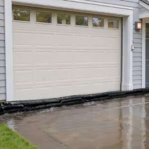 flood barrier, 8 pack, 1.6 x 1.4 ft flood bags activated by water, reusable water absorbent barrier, sandless sandbags blockage, flooding prevention bags for home, doorway, basement, garage