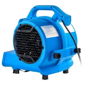 floor blower, 1360 rpm 600 cfm, air mover for drying and cooling, portable carpet dryer fan with 4 blowing angles,3 speeds adjustment, for janitorial, home, plumbing, commercial use