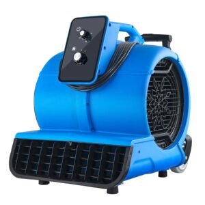 floor blower, 1560 rpm 4000 cfm, air mover for drying and cooling, portable carpet dryer fan with 3 blowing angles, timer, 3 speeds adjustment, for janitorial, home, commercial use