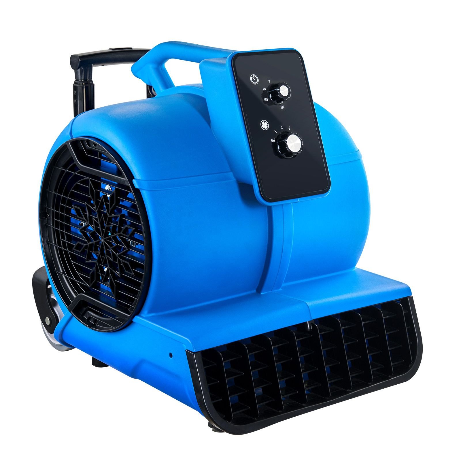 floor blower, 1560 rpm 4000 cfm, air mover for drying and cooling, portable carpet dryer fan with 3 blowing angles, timer, 3 speeds adjustment, for janitorial, home, commercial use