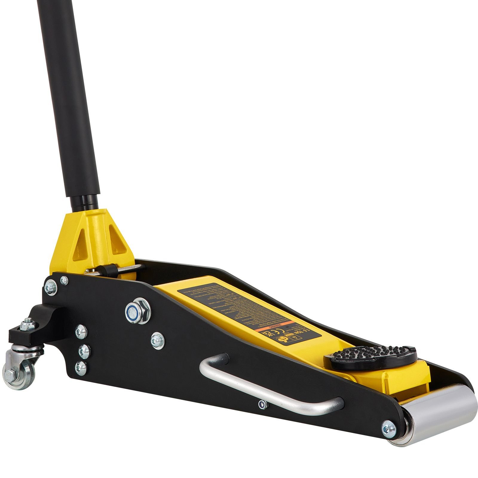 floor jack, 1.5 ton low profile floor jack, aluminum and steel racing floor jack with dual pistons quick lift pump, floor jack lifting range 3 3/20" 14 10/27"