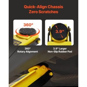 floor jack, 3 ton low profile floor jack, aluminum and steel racing floor jack with dual pistons quick lift pump, floor jack lifting range 3 6/11" 19 11/16"