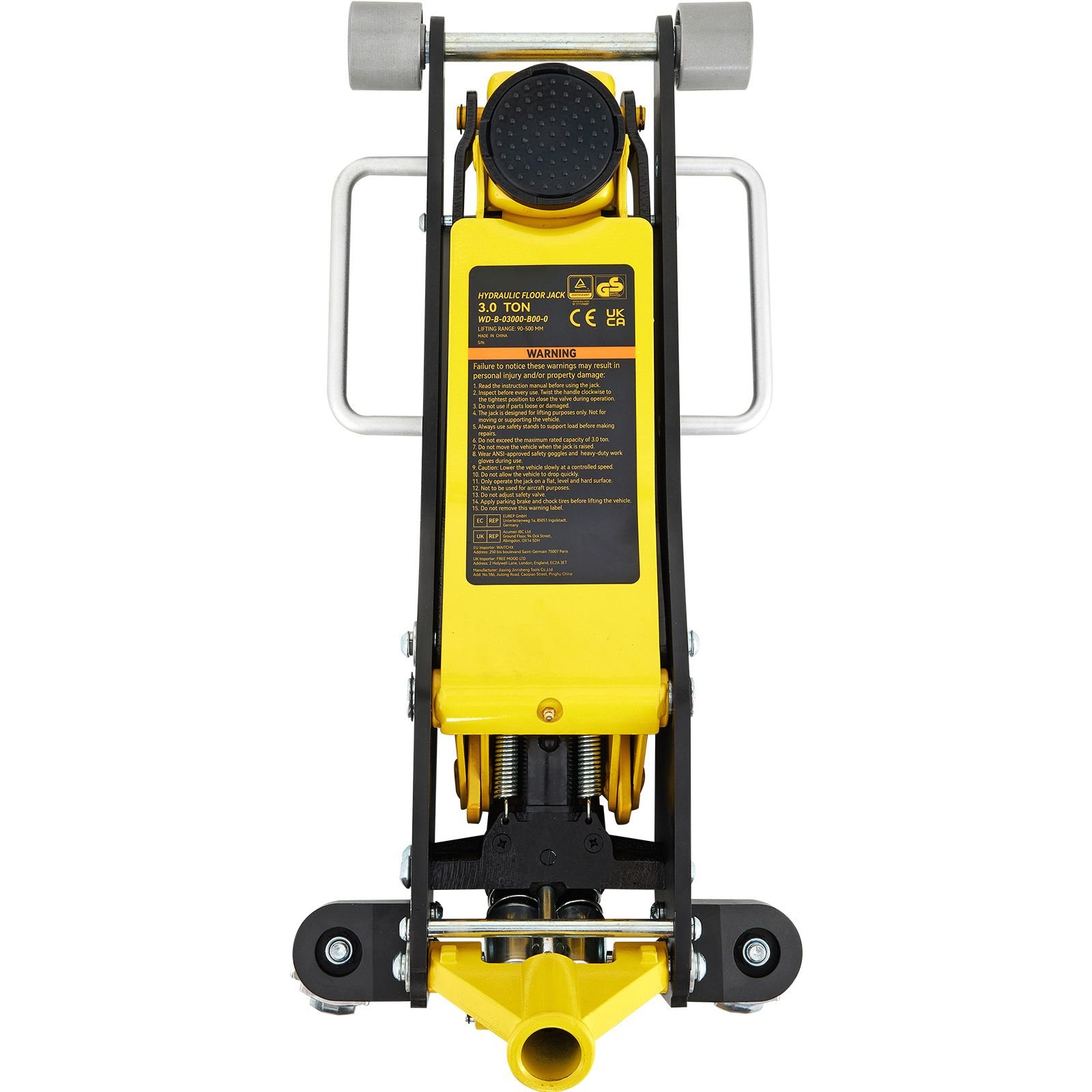 floor jack, 3 ton low profile floor jack, aluminum and steel racing floor jack with dual pistons quick lift pump, floor jack lifting range 3 6/11" 19 11/16"
