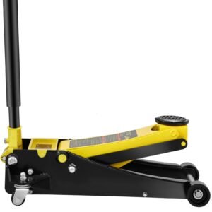 Floor Jack, 3 Ton Low Profile Floor Jack, Heavy-duty Steel Racing Floor Jack with Dual Pistons Quick Lift Pump, Floor Jack Lifting Range 3.35"-19.69"