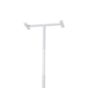 floor to ceiling transfer pole, tension mounted bathroom grab bar with anti slip curve handle, 300 lbs capacity security pole for elderly, ideal senior safety pole for 7 10 ft ceilings, white