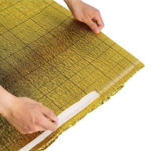 floor underlayment 200 sq. ft/roll, 3 in 1 3 mm thick flooring padding with tape & vapor barrier, heavy duty epe foam with gold pe, soundproofing and noise reduction, for laminate wood floors