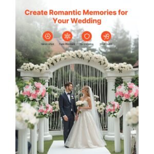 flower ball arrangement bouquet 10 pcs, 17.7 inch diameter artificial flower balls wedding table centerpieces, rose arrangements for wedding centerpiece home decorations, pink and white roses
