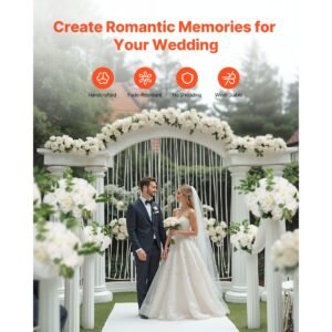 flower balls arrangement bouquet 10 pcs, 17.7 inch diameter artificial flower balls wedding white roses centerpieces, faux flowers arrangements for wedding centerpiece home table decorations