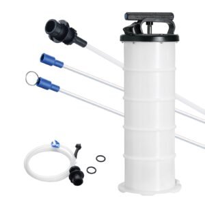 Fluid Extractor, 1.74 Gallons (6.5 Liters), Manual Hand-Operated Oil Changer Vacuum Fluid Extractor with Dipstick and Hose, Oil Extractor Change Pump for Automotive Fluids Vacuum Evacuation