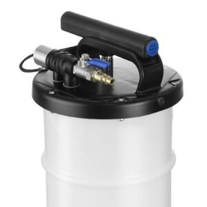 fluid extractor, 1.74 gallons (6.5 liters), pneumatic/manual oil changer vacuum fluid extractor with dipstick and suction hose, oil extractor change pump for automotive fluids vacuum evacuation
