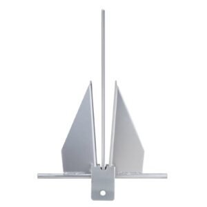 Fluke Style Anchor Kit, 13 LBS Hot-Dipped Galvanized Steel Fluke Anchor with 7.9' Chain, 101' Rope and Two 0.4" Shackles, Marine Boat Anchor for Small Vessels Under 30', Seas, Rivers and Shores