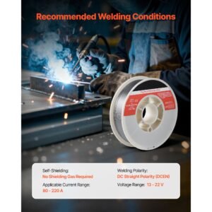 flux core mig welding wire, e71t 11 0.035 inch 10 lbs, gasless mild steel welding wire with low spatter for all position arc welding, self shielded for outdoor use
