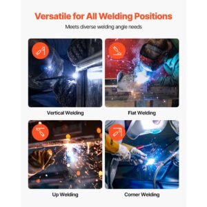 flux core mig welding wire, e71t gs 0.035 inch 2 lbs, gasless mild steel welding wire with low spatter for all position arc welding, self shielded for outdoor use (pack of 3 rolls)
